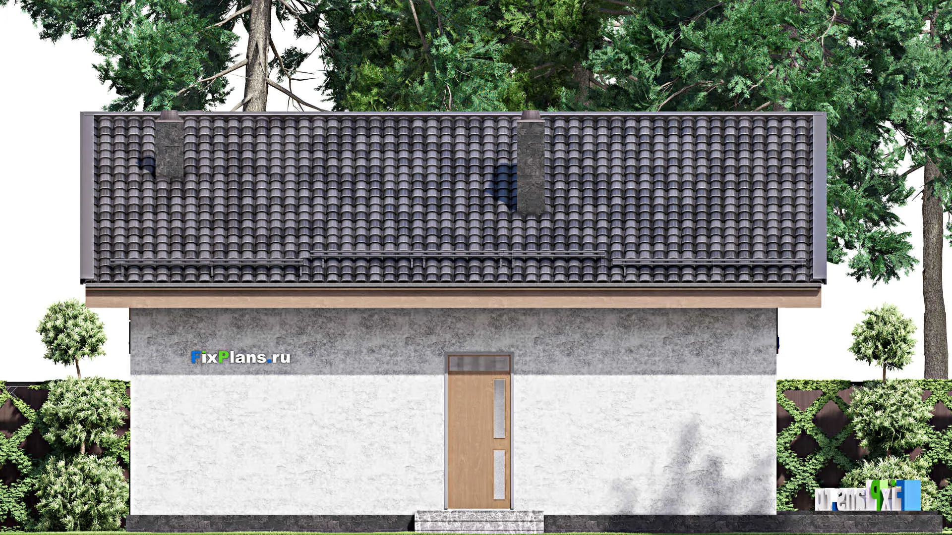 F-14534 - Планы дома с мансардой 13 на 14, площадью 160 м² с террасой и 4 спальнями