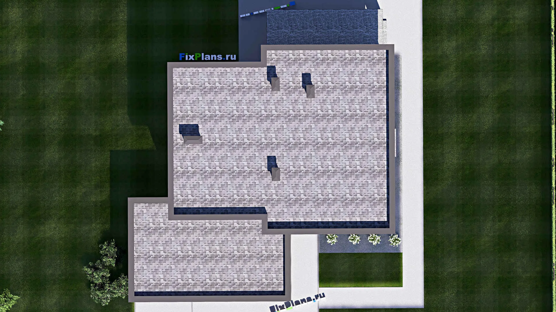 F-17054 - Проект двухэтажного дома 15 на 18, площадью 340 м² с террасой, балконом и 4 спальнями