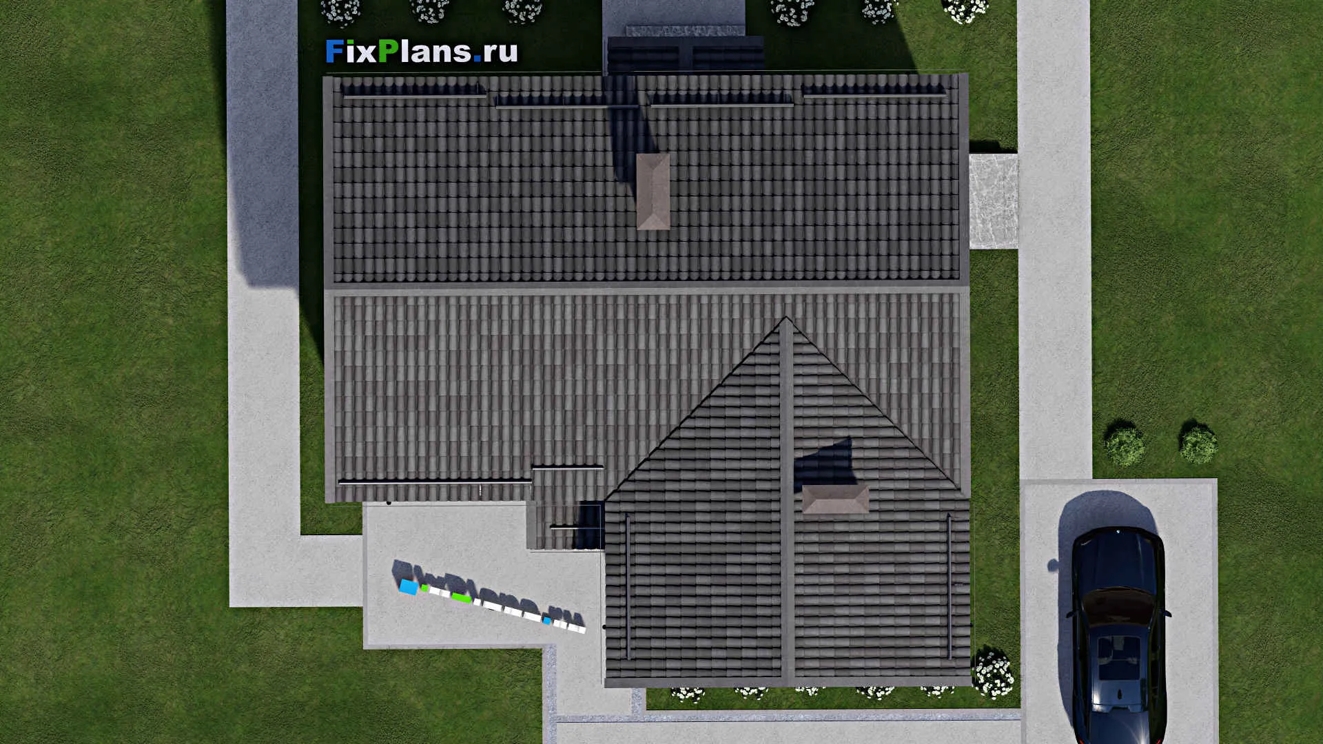 F-6821 - Проект дома с мансардой 13 на 14, площадью 180 м² с 4 спальнями