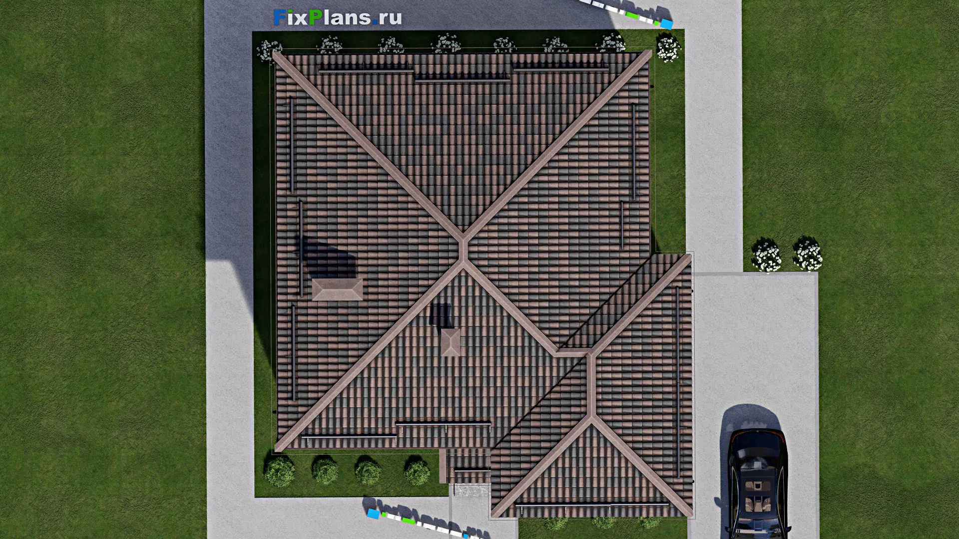 F-5498 - Планы двухэтажного дома 12 на 14, площадью 190 м² с 4 спальнями