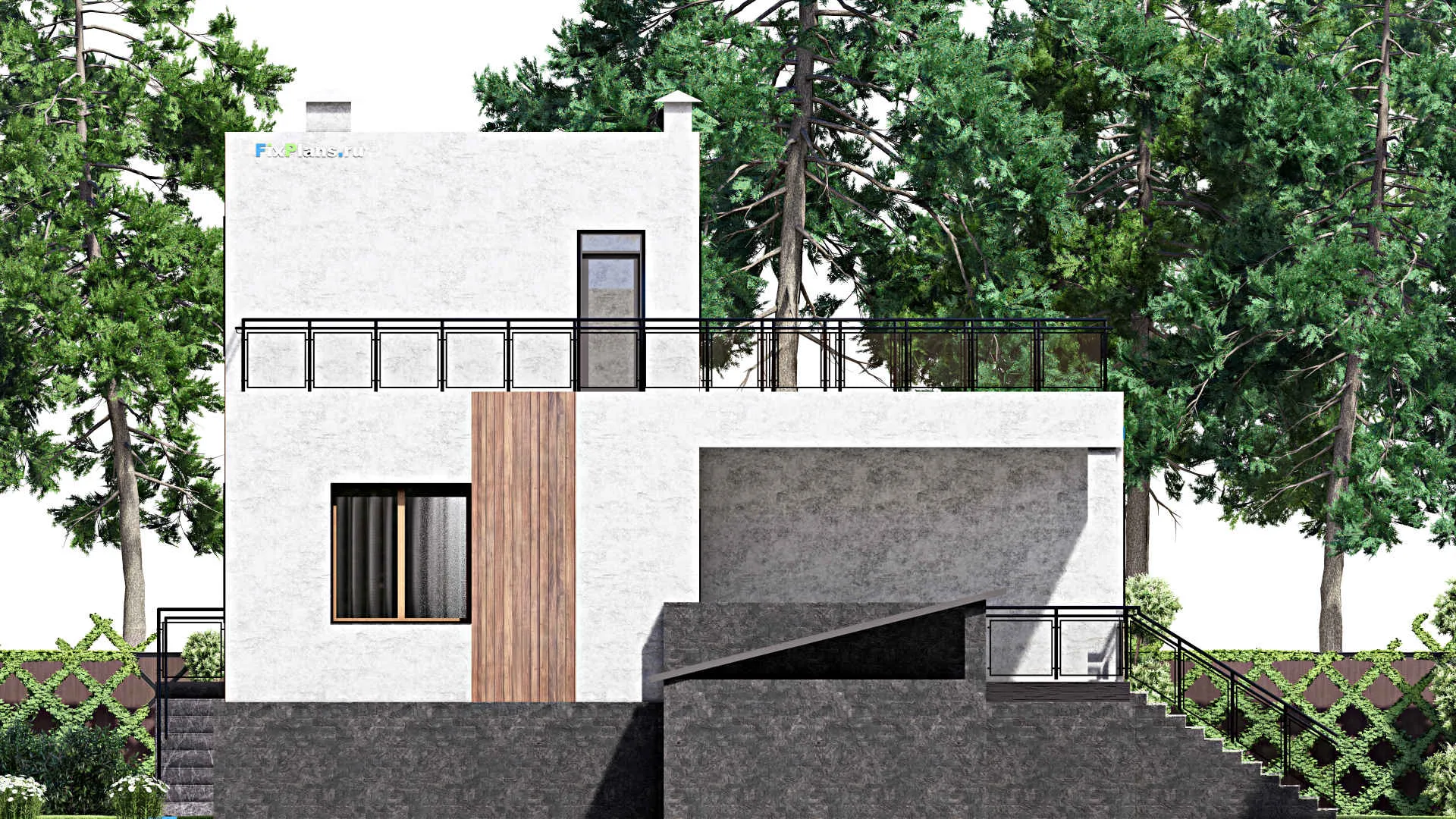 F-13355 - Проект двухэтажного дома 13 на 24, площадью 300 м² с 4 спальнями