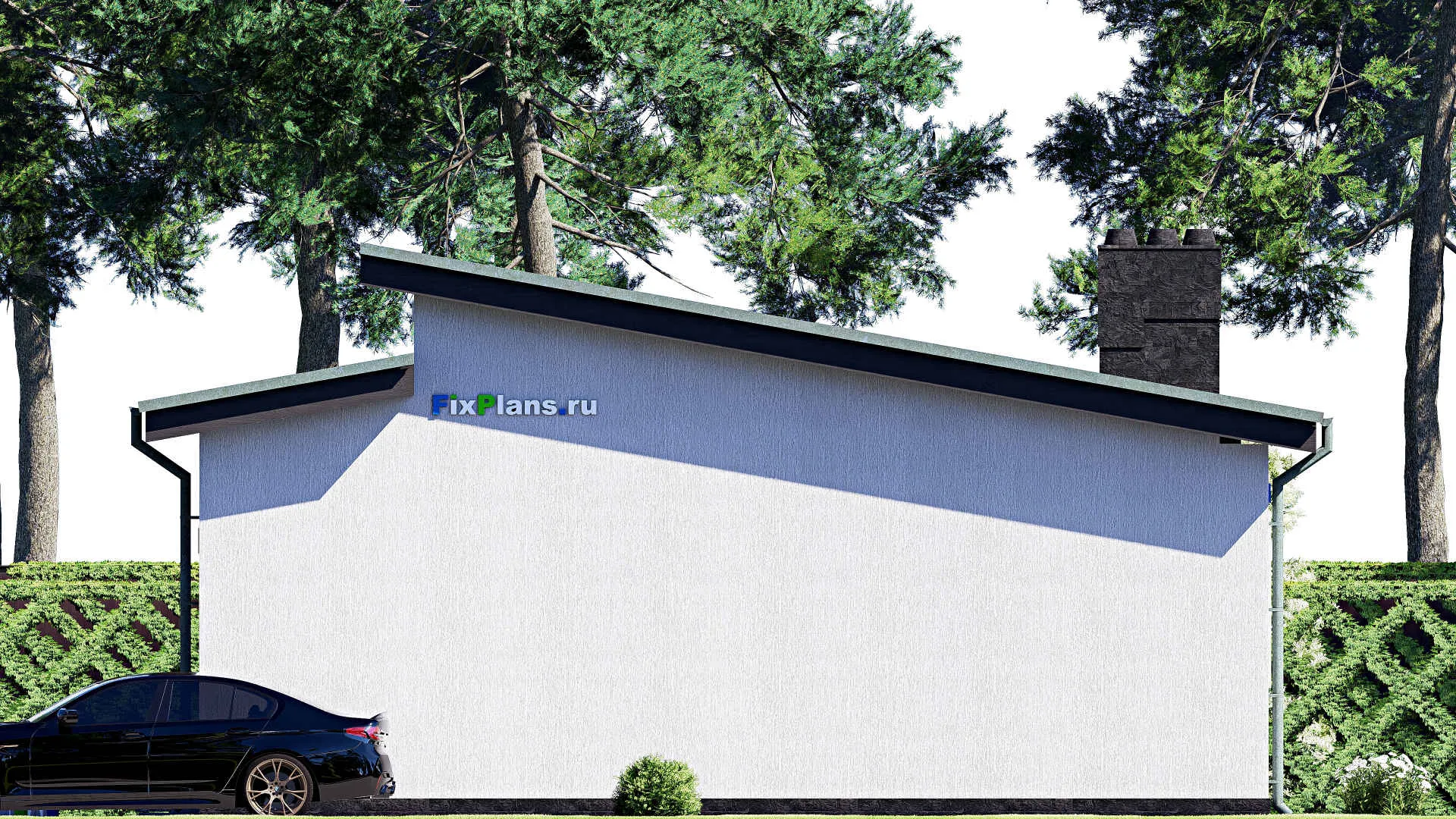 F-17522 - Проект одноэтажного дома 10 на 11, площадью 90 м² с 1 спальнями