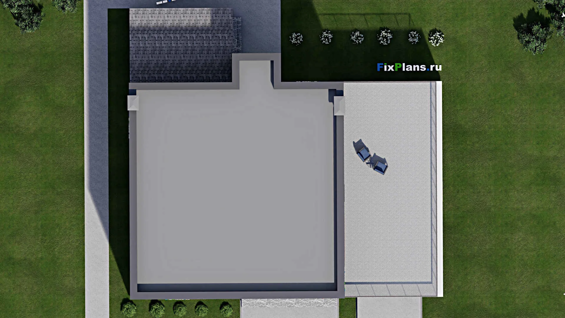 F-10718 - Проект двухэтажного дома 19 на 20, площадью 470 м² с 3 спальнями