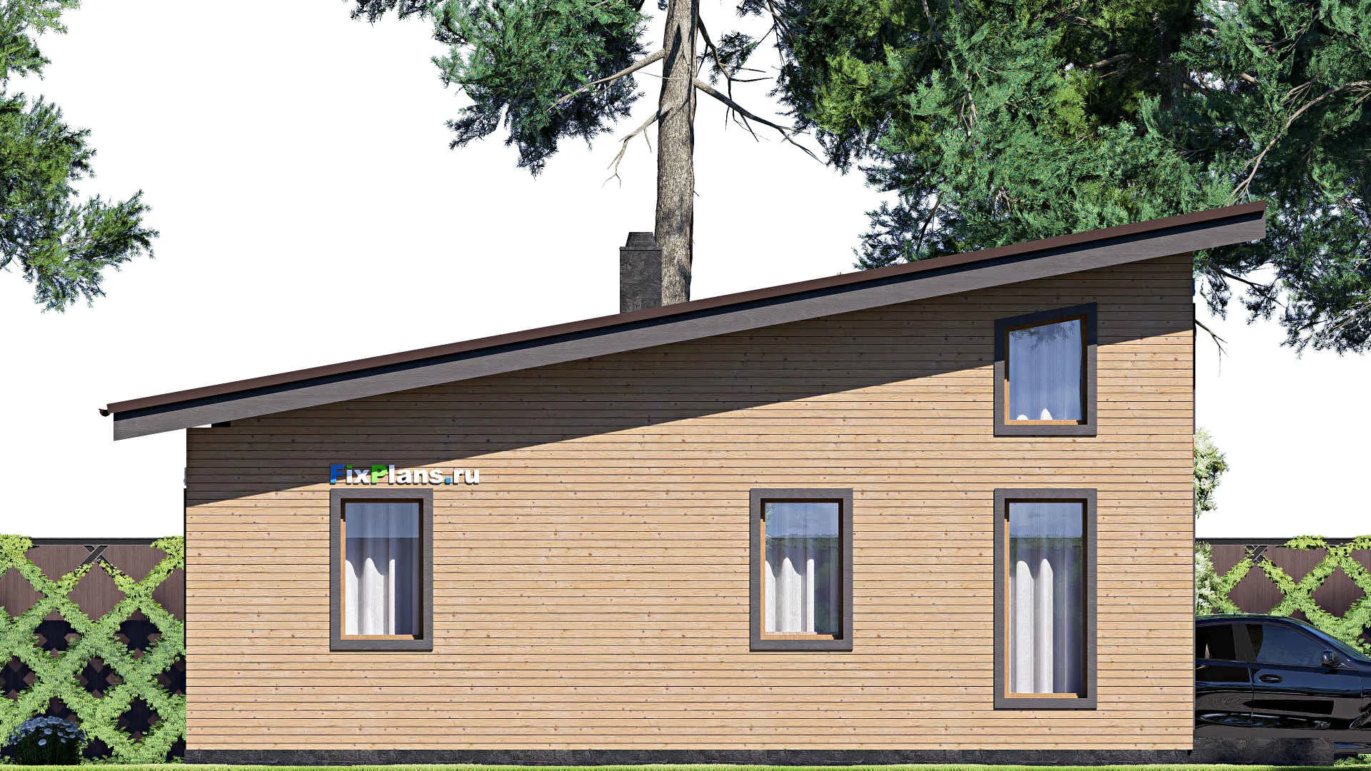 F-17531 - Проект одноэтажного дома 9 на 12, площадью 80 м² с 1 спальнями