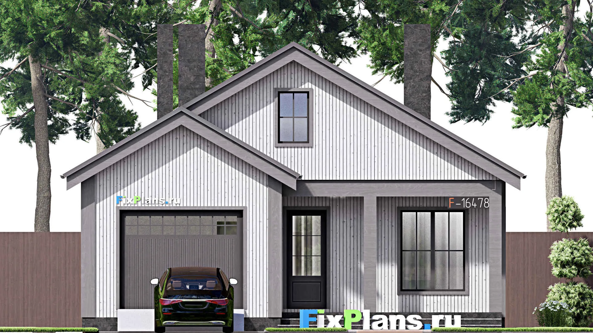 F-16478 - Проект одноэтажного дома 11 на 19, площадью 160 м² с 3 спальнями