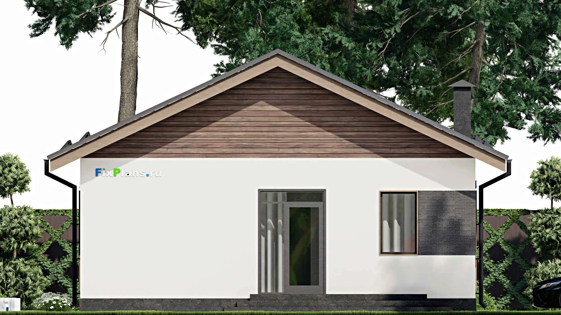 F-5219 - Проект одноэтажного дома 10 на 12, площадью 100 м² с 2 спальнями