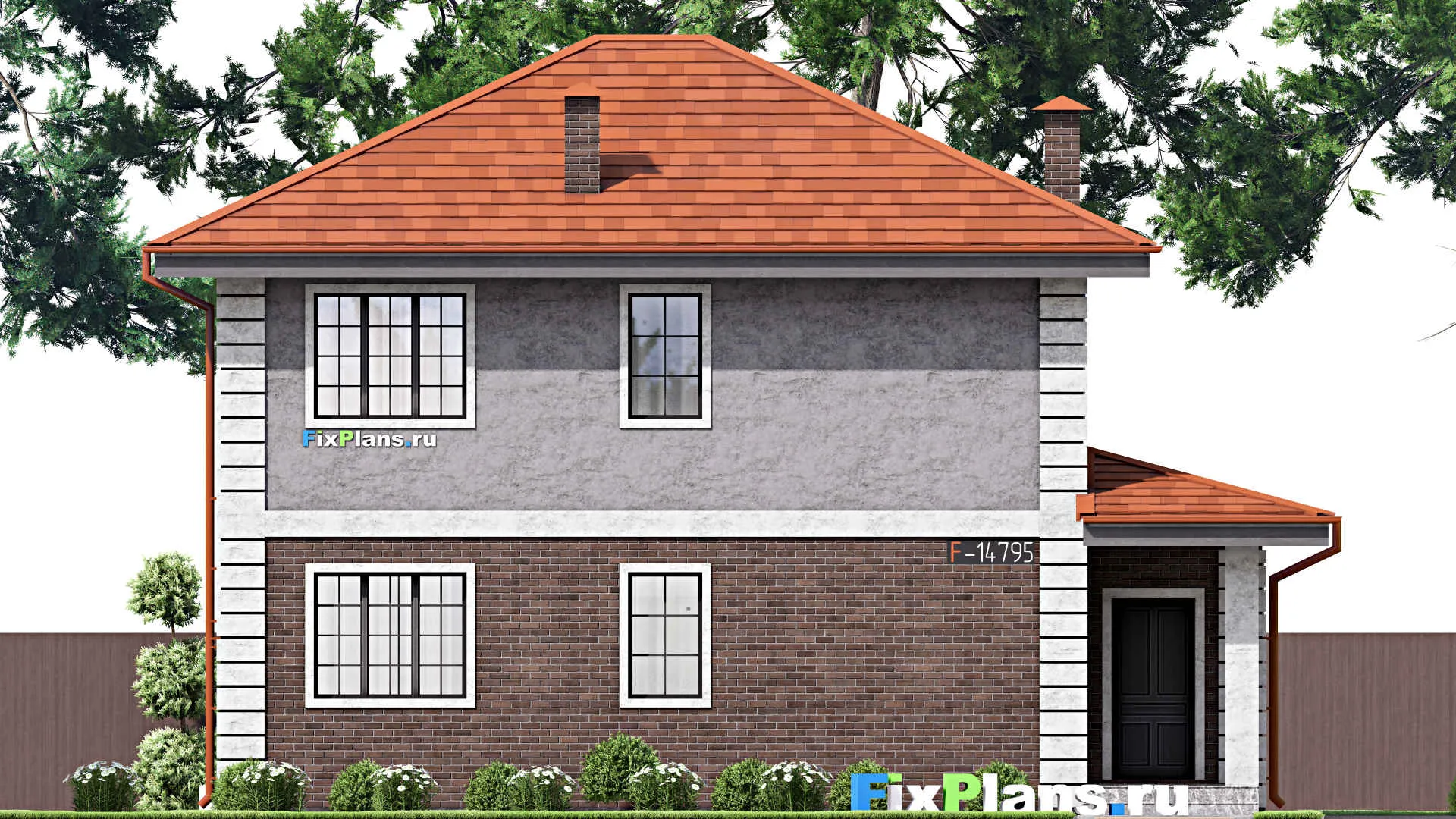 F-14795 - Проект двухэтажного дома 9 на 12, площадью 130 м² с 3 спальнями