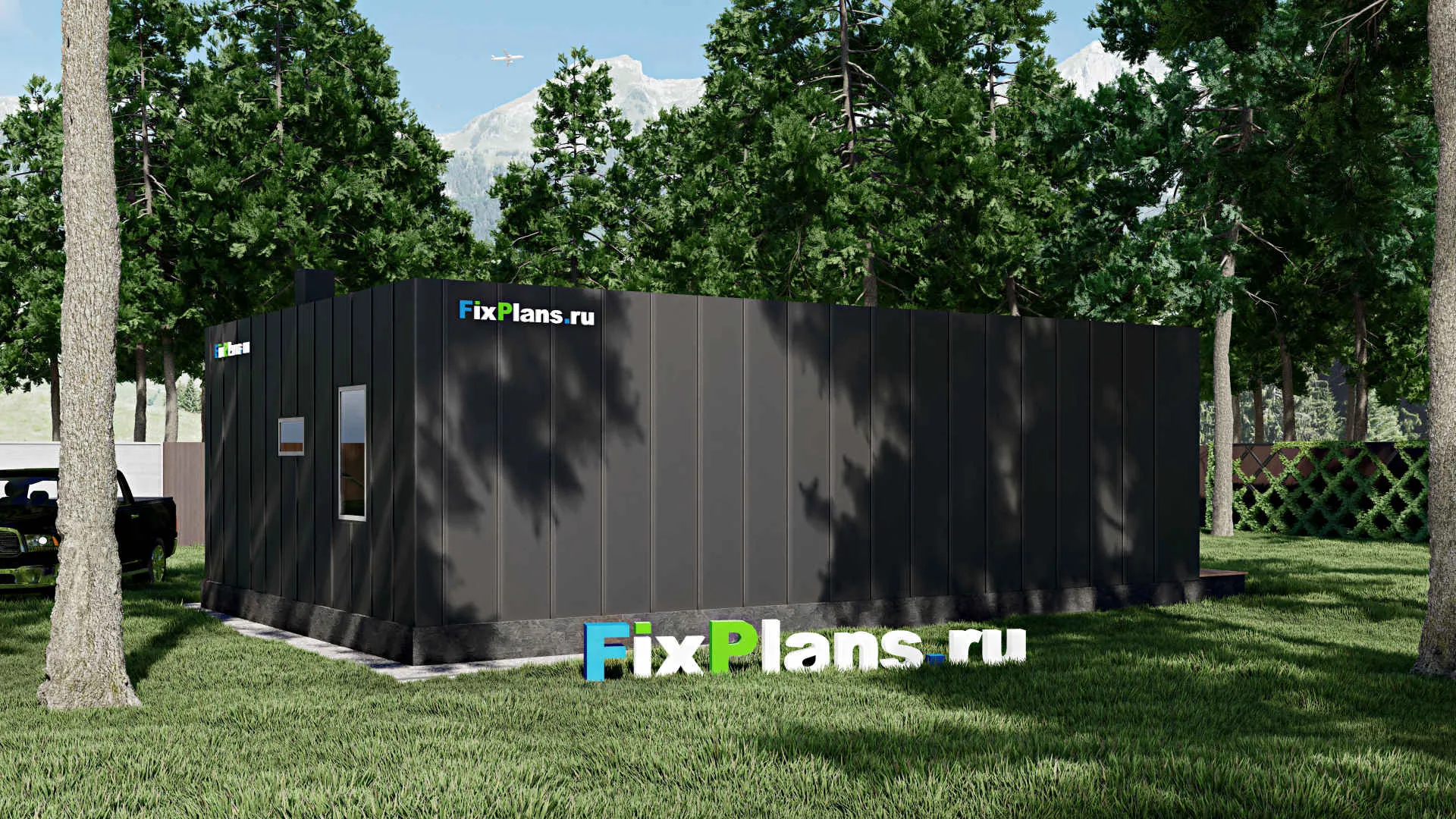 F-1376 - Проект бани 8 на 12, площадью 80 м² с терассой, санузлом и спальней