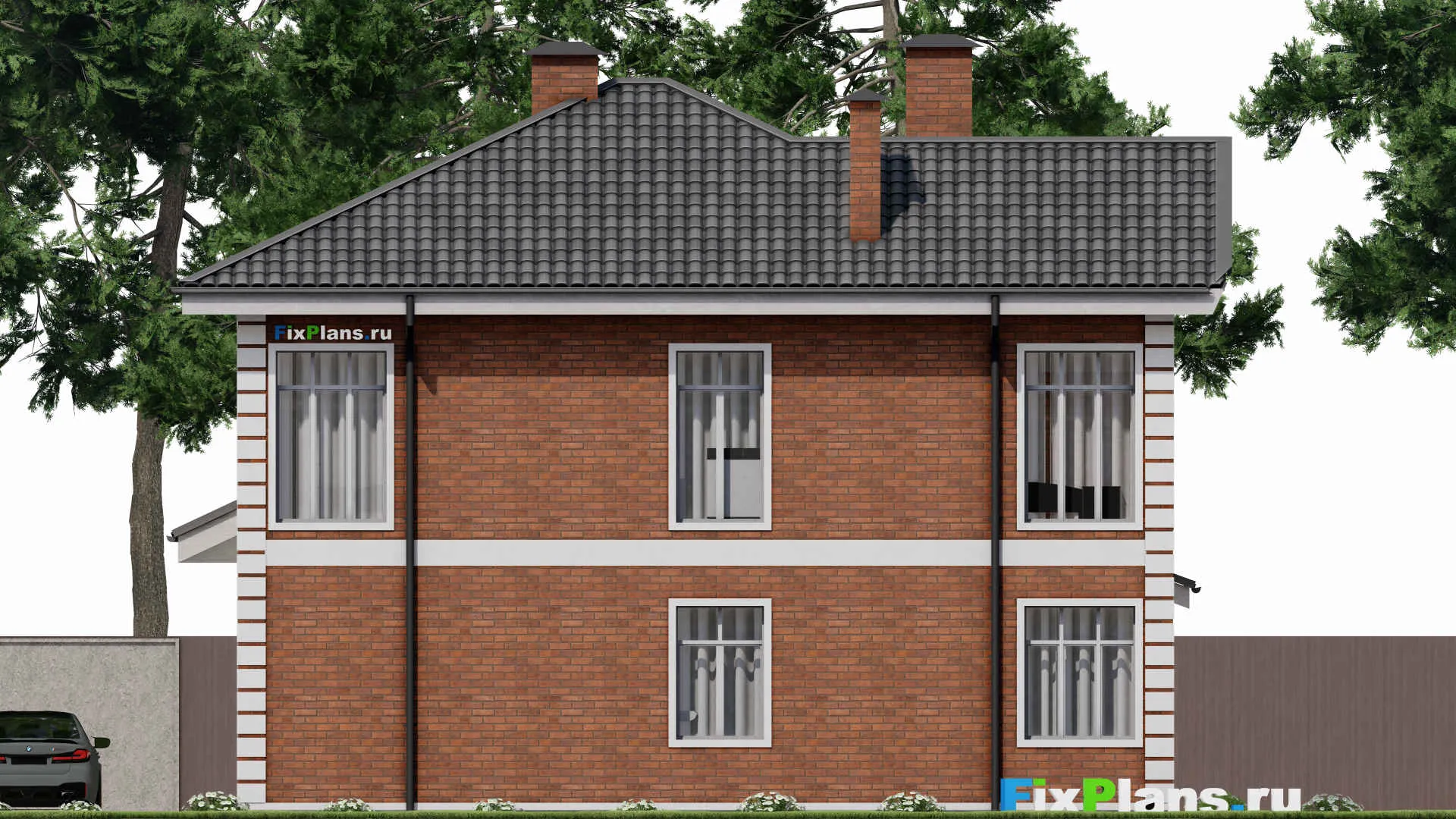 F-8270 - Проект двухэтажного дома 12 на 13, площадью 170 м² с 3 спальнями